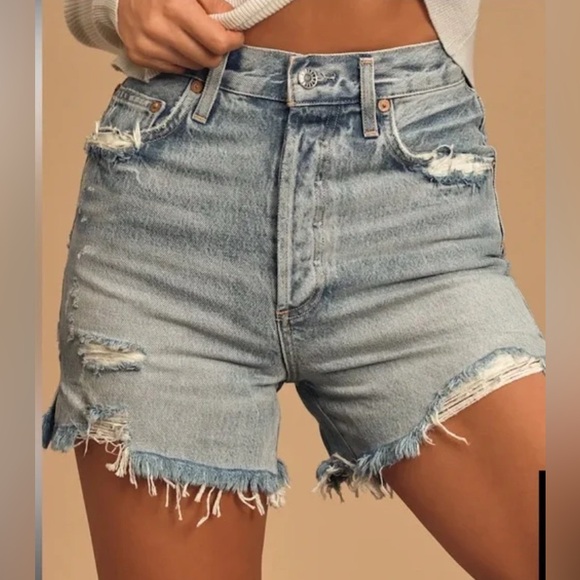 Agolde high waisted Jean Shorts 27 - Picture 1 of 10